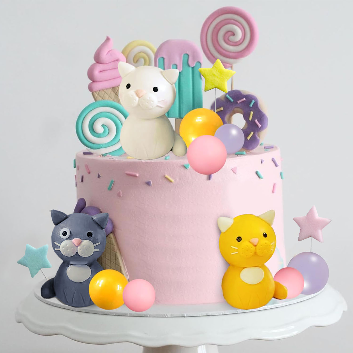 Pet Supplies Outlet - 17 PCS Cat Cake Topper Cute