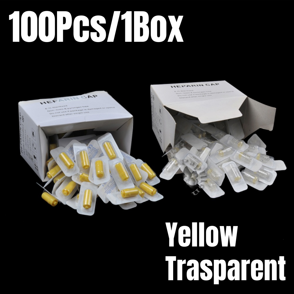 Pet Supplies Store - 100Pcs/Box Heparin Cap IV Disposable Cannula