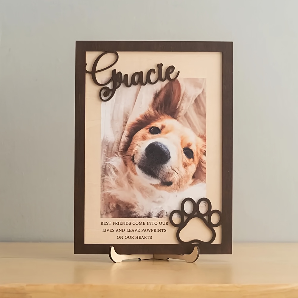 Pet Supplies Outlet - Customizable Personalized Wooden Pet Photo Frame