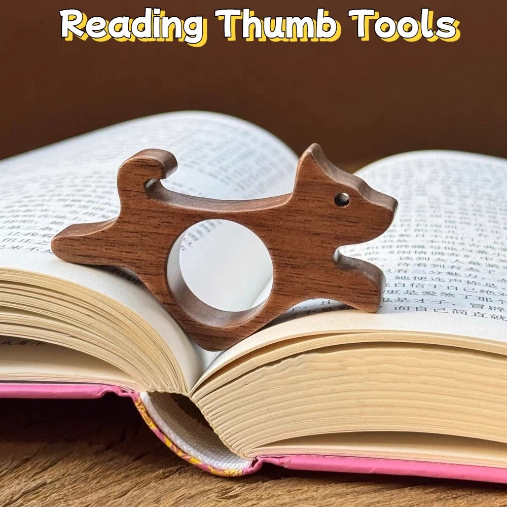 Pet Supplies Ringwood - Anti-Slip Wooden Thumb Bookmark Cat Shape