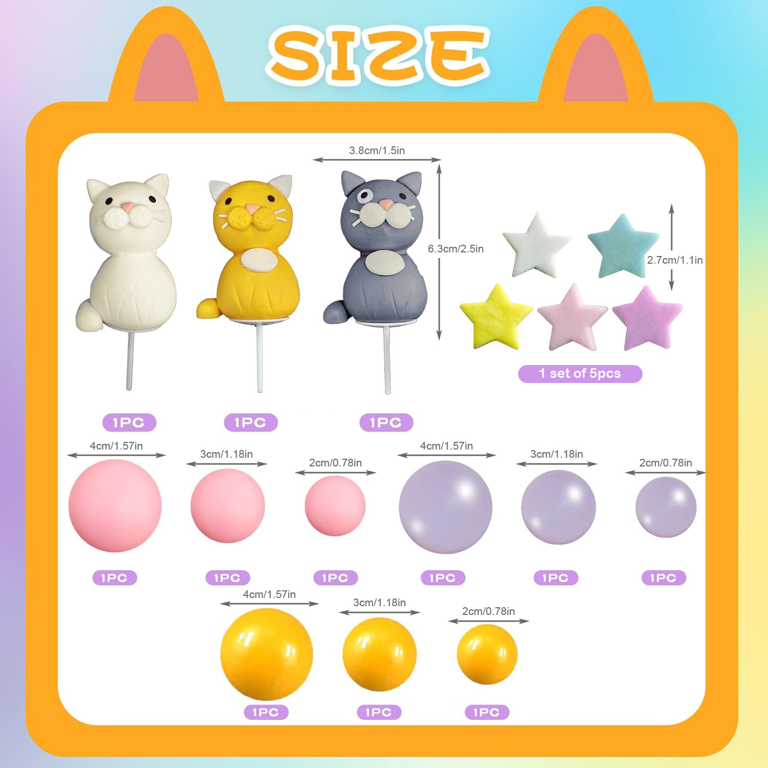 17 PCS Cat Cake Topper Cute Ca - огляд і ціна Pet Supplies Outlet