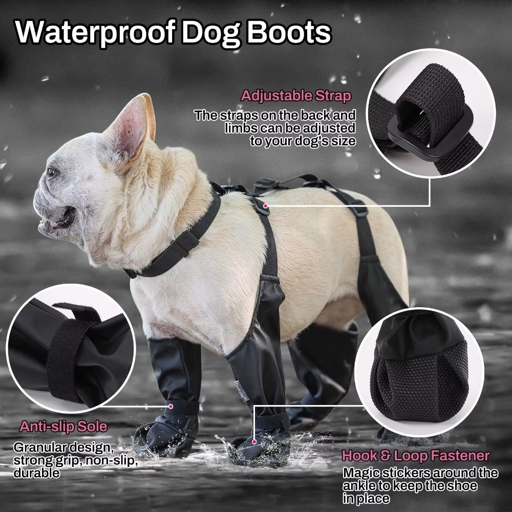 Anti-fall Waterproof Dog Shoes - огляд і ціна Dog Booties Paw Protector