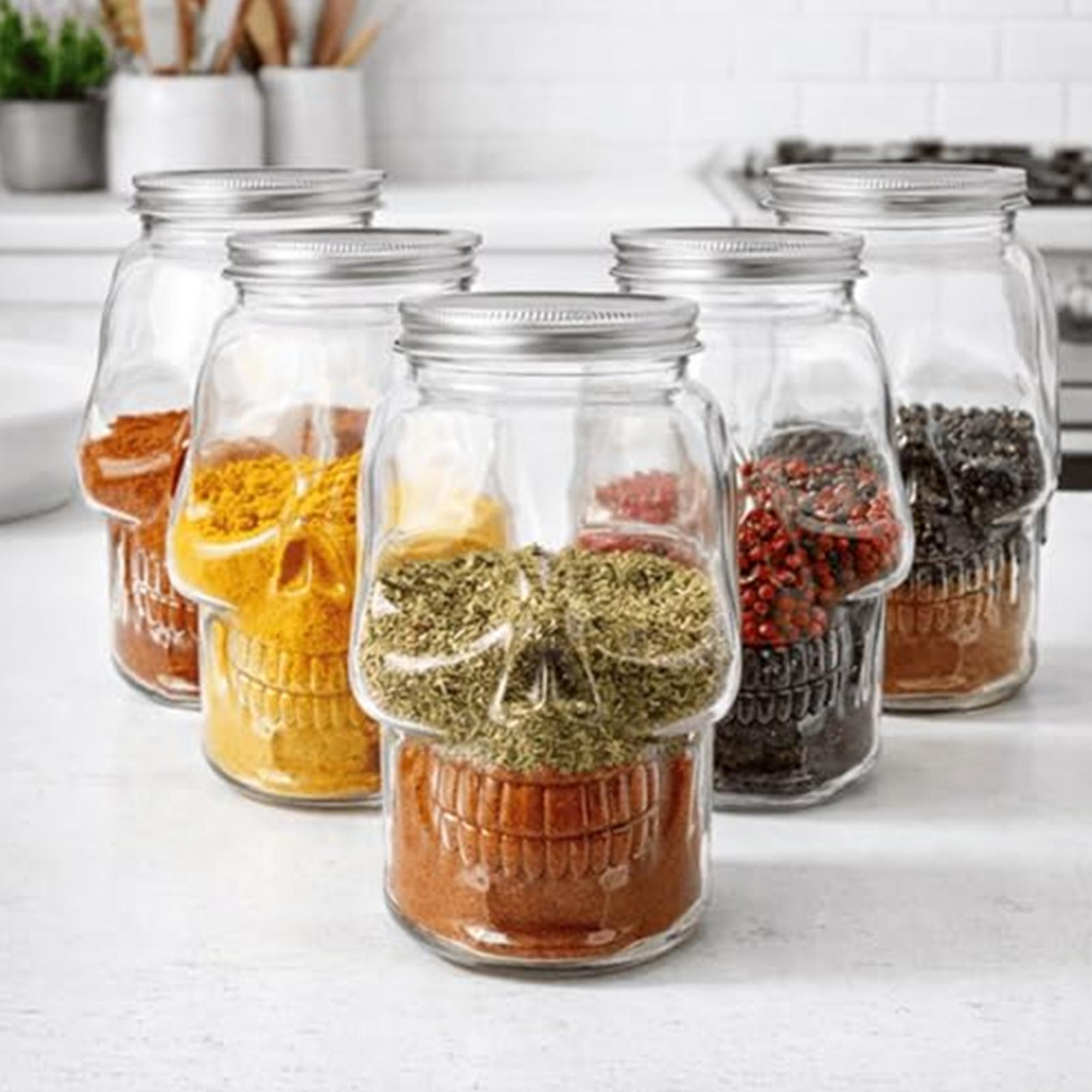 Transparent Skull Jars with Li - огляд і ціна Pet Supplies Young
