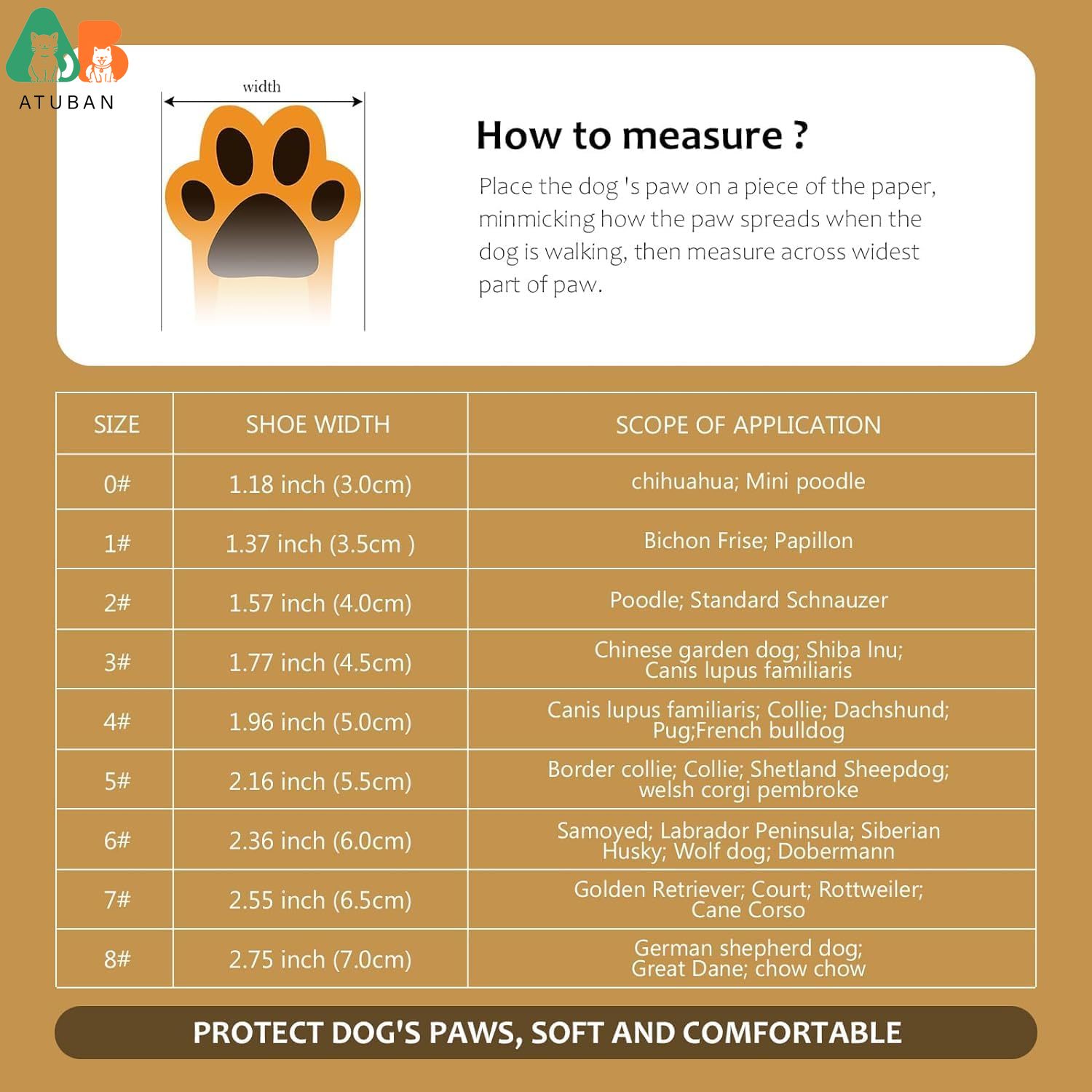ATUBAN Dog Shoes for Dogs Anti - огляд і ціна Dog Booties Paw Protector