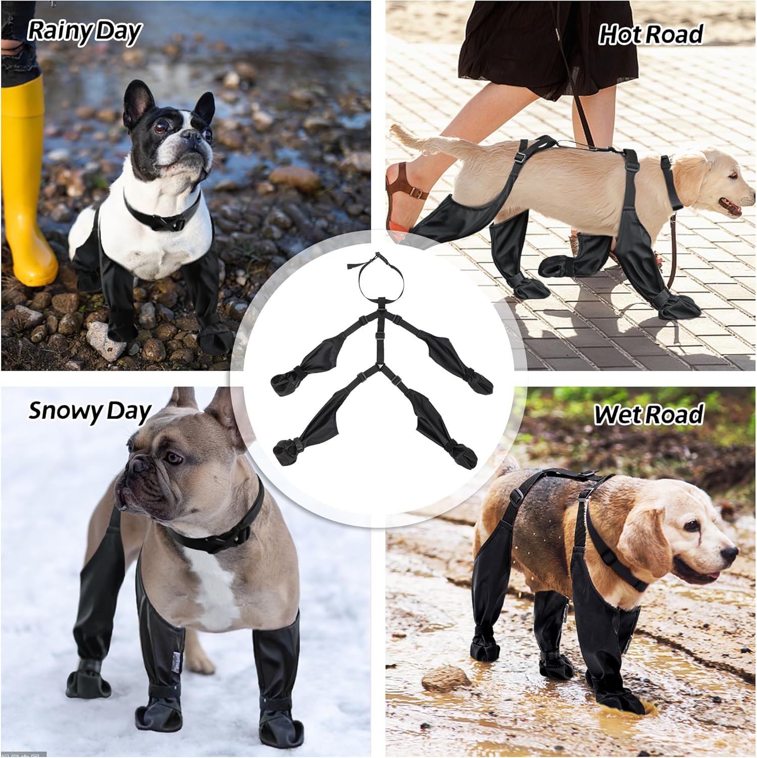Dog Suspender Boots Waterproof - огляд і ціна Dog Booties Paw Protector