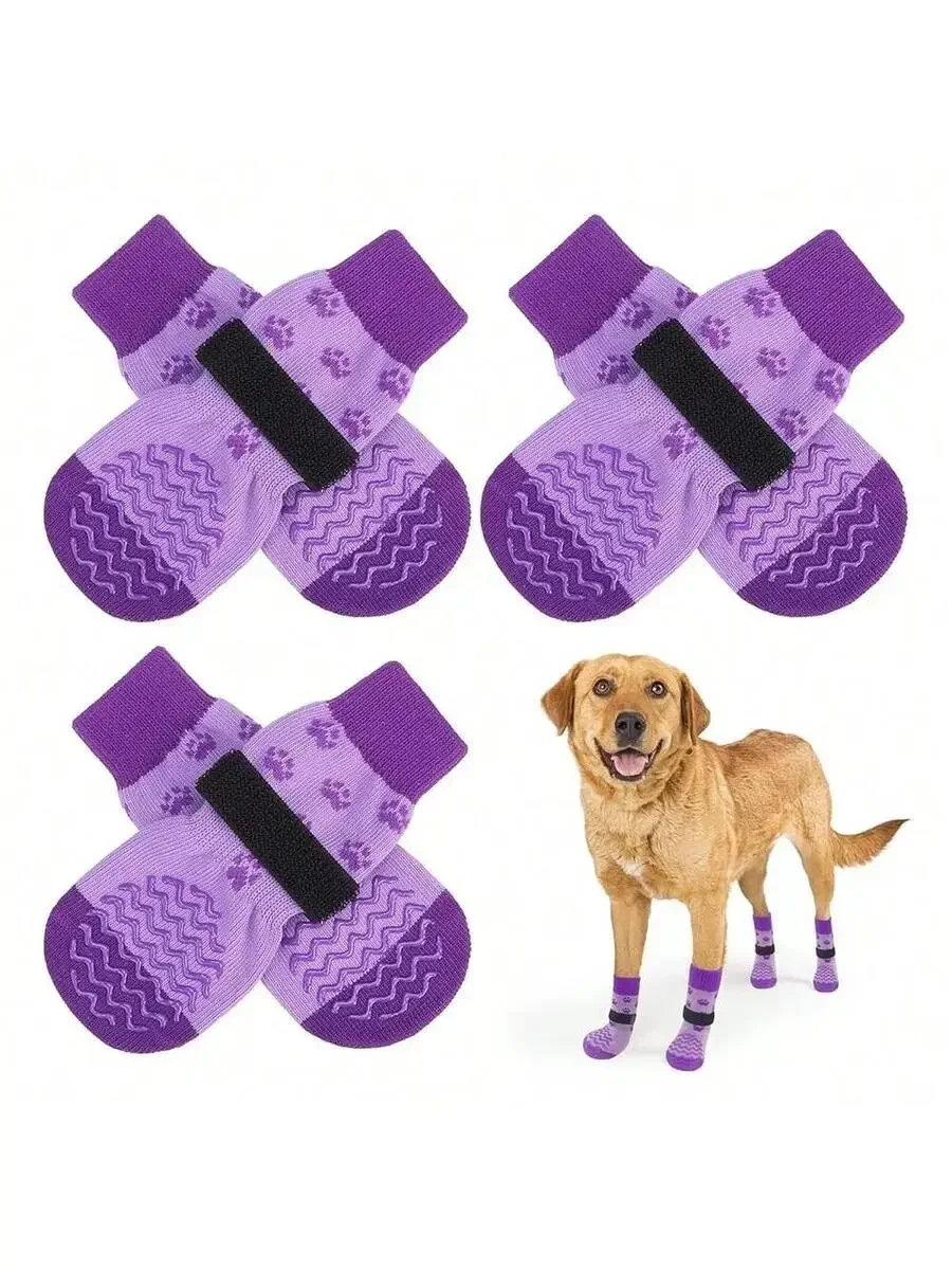 6Pcs Anti Slip Dog Socks To Pr - огляд і ціна Dog Booties Paw Protector