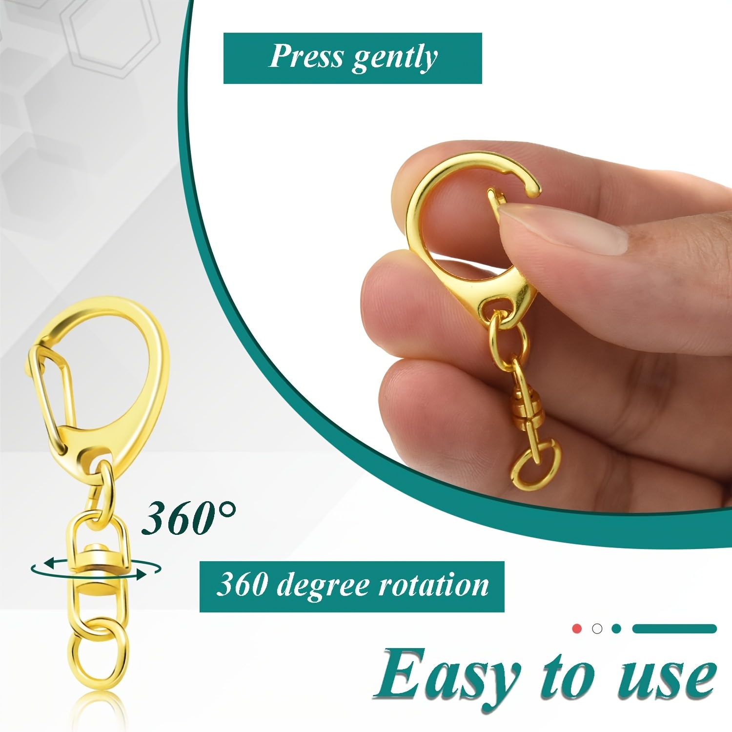 60pcs Golden Great Keychain Lo - огляд і ціна Pet Supplies Usa