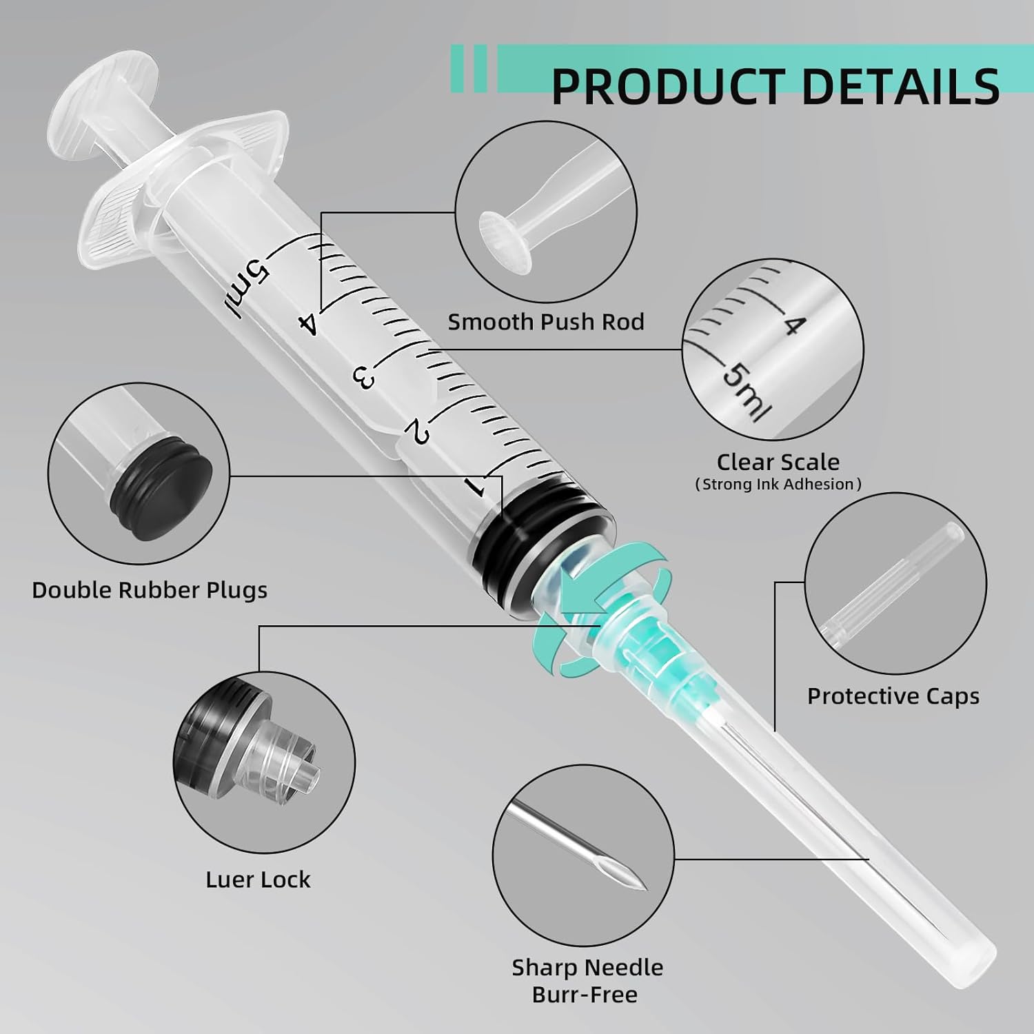 5ml Luer Lock Syringe, Suitabl - огляд і ціна Pet Supplies Outlet