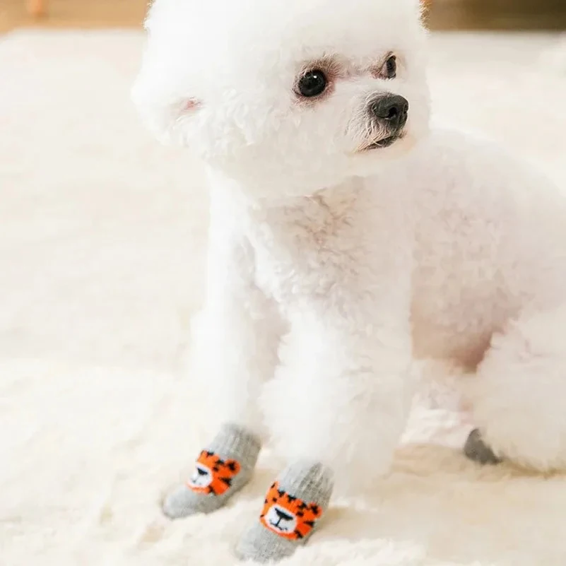4Pcs Winter Pet Dog Socks Anti - огляд і ціна Dog Booties Paw Protector