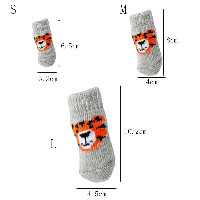4Pcs Winter Pet Dog Socks Anti - огляд і ціна Dog Booties Paw Protector